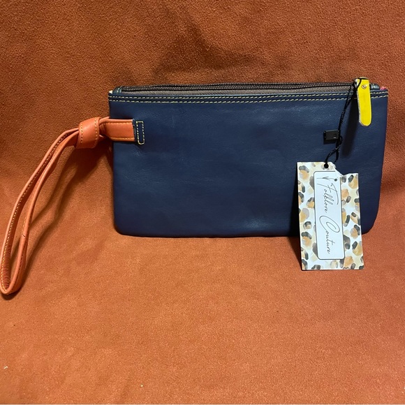 Folklore Couture Handmade Multicolor Leather And Hide Wallet Wristlet Clutch NWT - Picture 5 of 10